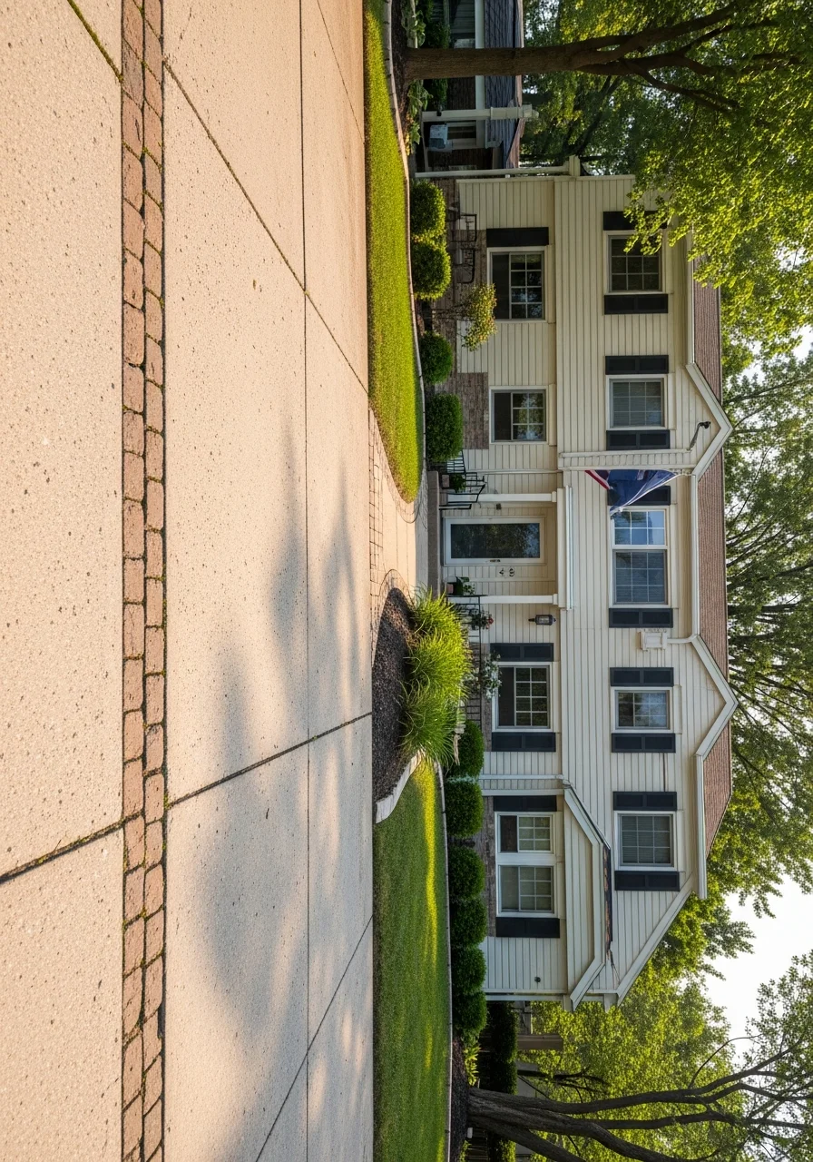 Downers Grove home exterior showing a classic colonial-style house with shutters and a manicured lawn.