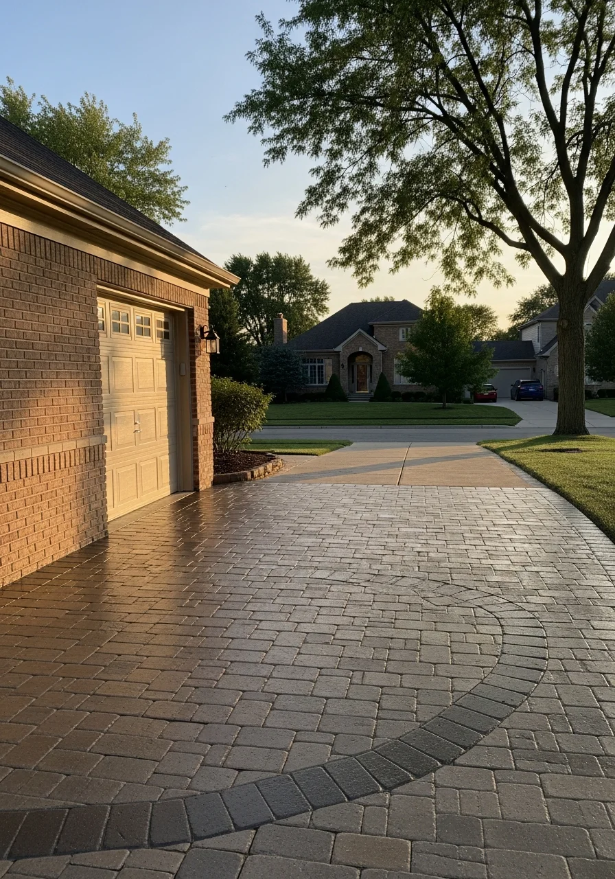 Suburban Naperville home with a two-car garage and landscaped front yard in a quiet residential neighborhood.