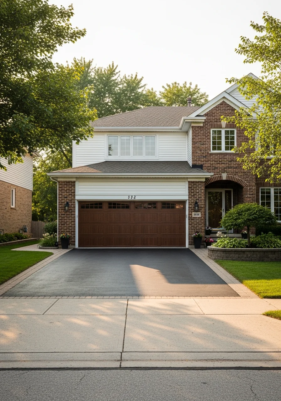 Orland Park family home with a front porch, two-car garage, and landscaped entry.